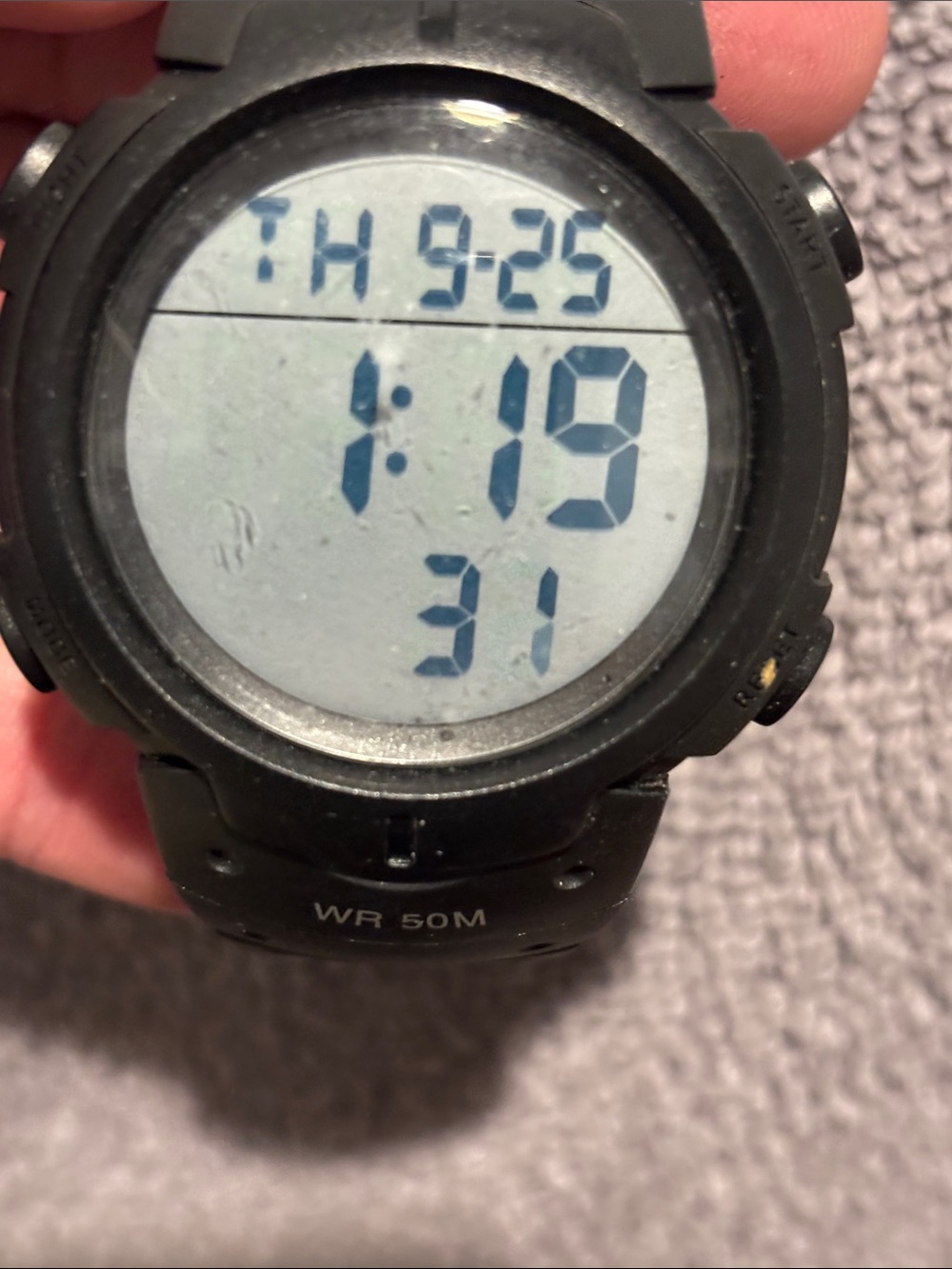 Black Digital Sport Watch for Men - Water Resistant